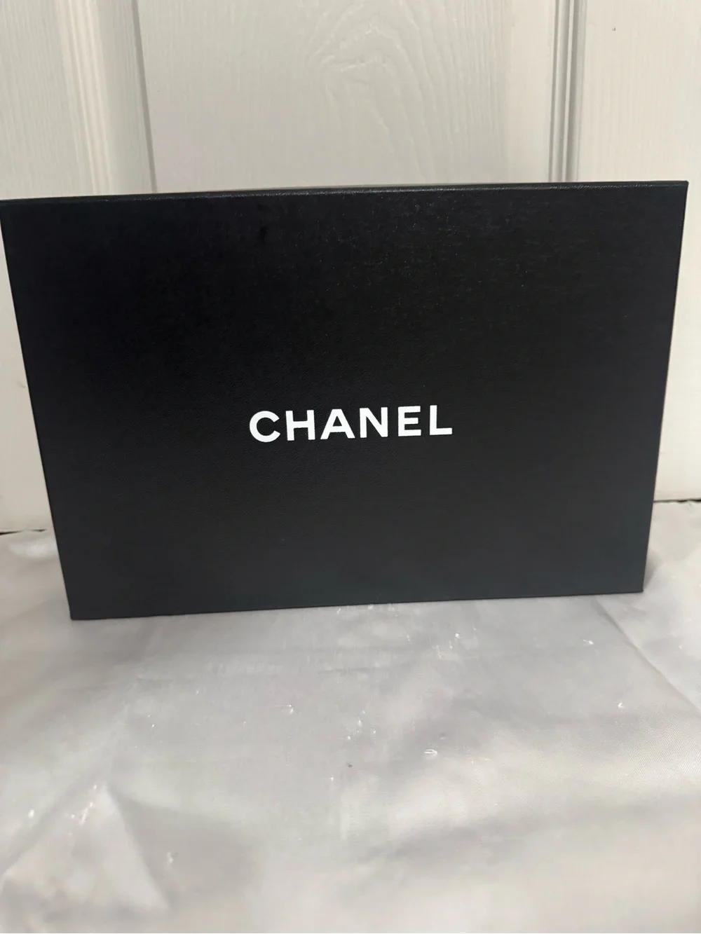 CHANEL Black Box with White Logo